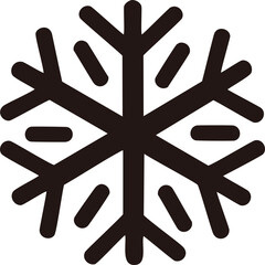 Isolated snowflake silhouette vector