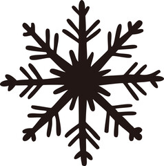 Isolated snowflake silhouette vector