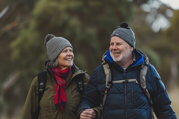 Fototapeta premium Candid Moment of Happy Senior Couple