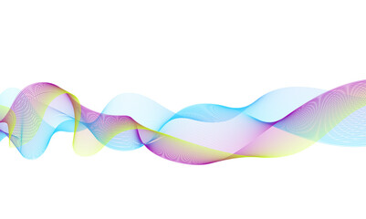 Abstract colorful glowing wave curved lines background.  Abstract frequency sound wave lines and technology curve lines background. Design used for banner, template, science, business and many more.