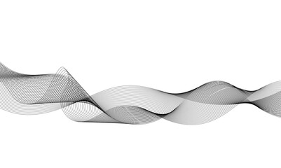 Abstract grey smooth element swoosh speed wave modern stream background. Abstract wave line for brochure, flyer, banner, template, wallpaper background with wave design. Abstract business wave lines.