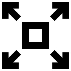 enlarge icon, simple vector design
