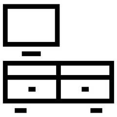 entertainment system icon, simple vector design