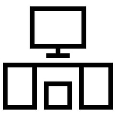 entertainment system icon, simple vector design