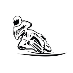 Road race motorbike vector illustration. 