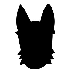 dog head silhouette icon