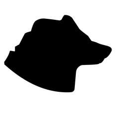 dog head silhouette icon