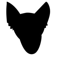 dog head silhouette icon