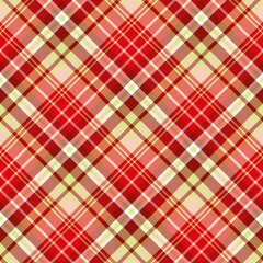 Seamless pattern in comfortable red, light beige and green colors for plaid, fabric, textile, clothes, tablecloth and other things. Vector image. 2