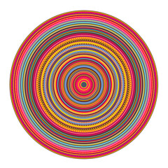 Mandala wit different colors ethnic ornament