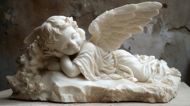 a statue of an angel