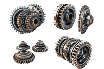 Engine gear on a transparent background