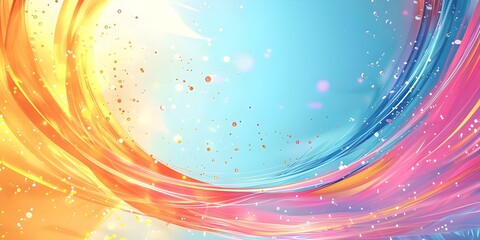 Retro-style abstract motion background with circus-inspired elements in vibrant colors. Concept...