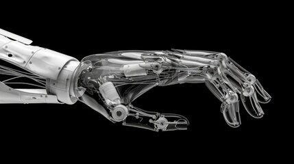 Naklejka premium A robotic hand with a futuristic design
