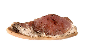 meat salted ham on white background
