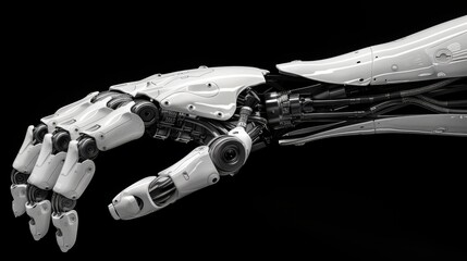 A robotic hand with a futuristic design