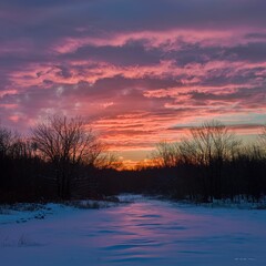 Post sunset color after Winter Solstice Sunset