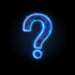 Naklejka premium Question mark on a black background. Vector illustration. Eps 10.