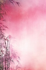 pink bamboo background with grungy text