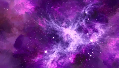 Foto op Aluminium purple nebula background © Wayne