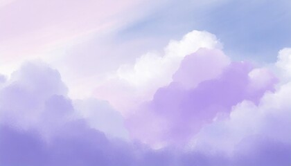 Fototapeta na wymiar lavender pastel gradient mystical sunlight sky with flowing cumulus clouds texture phone hd background wallpaper