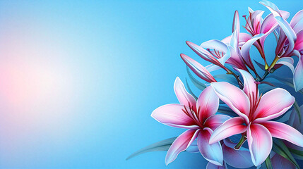 A beautiful flower on background, a colorful greeting. Bright and blooming, it's an amazing natural decoration.