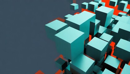 abstract 3d render of composition with cubes modern background design 3d rendering