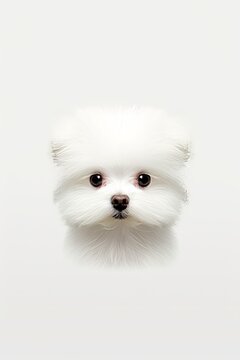 A minimalist cute funny dog  AI generated illustration