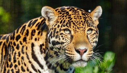 jaguar with a black background