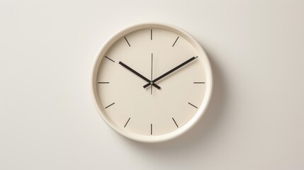 Clean presentation of a modern wall clock against a neutral background AI generated illustration