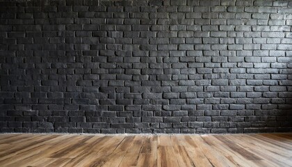 panorama black brick walls that are not plastered background and texture the texture of the brick is black background of empty brick basement wall - obrazy, fototapety, plakaty