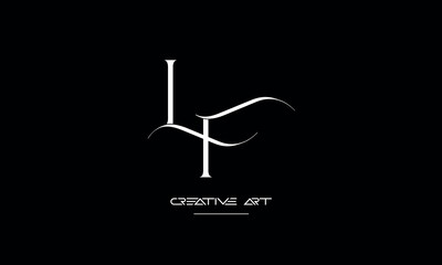 FL, LF, F, L abstract letters logo monogram