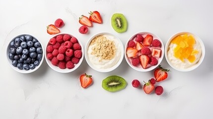  Cornflakes cereal with yogurt - obrazy, fototapety, plakaty
