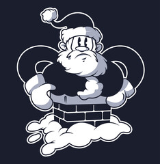 christmas card with santa claus