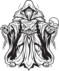 Sorcerous Enchanter Avarice Vector Design Adamantine Abundance Emblematic Sorcerer Icon