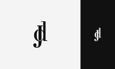 initial letter dj or jd  lowercase joined uppercase,logo vektor design