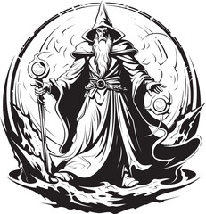 Sorcerous Fortune Adamantine Avarice Icon Adamantine Sorcery Emblematic Vector Design