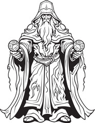 Adamantine Sorcery Symbolic Emblem of Greed Avaricious Conjurer Vector Icon Design