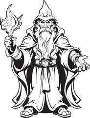 Adamantine Abundance Emblematic Sorcerer Icon Avarice Arcana Vector Logo of Greed