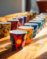 Cups designed to celebrate cultural unity Description