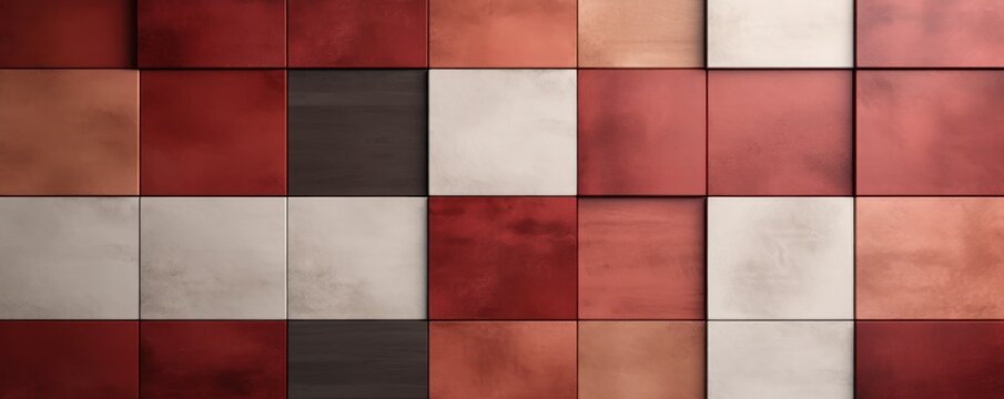 Red marble tile tile colors stone look, in the style of mosaic pop art