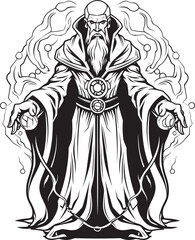 Greeds Abundance Iconic Sorcerer Vector Logo Adamantine Alchemy Emblem of Avarice Sorcerer