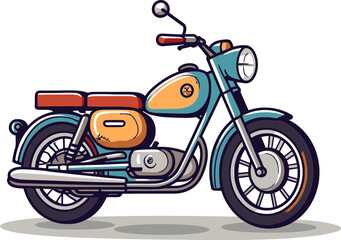Motorcycle Riding Academy Emblem Vector Illustration