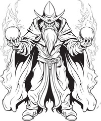 Greeds Mastery Iconic Sorcerer Emblem of Avarice Sorcerous Enchantment Adamantine Mercenary Vector Logo
