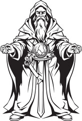 Avarice Conjurations Vector Design of Mercenary Sorcerous Hoard Emblematic Sorcerer Icon