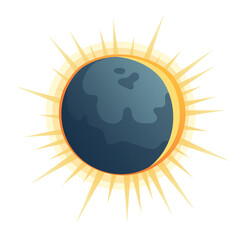 Set of solar eclipse compositions. © zahozhenko