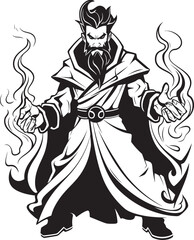 Mercenary Magics Vector Design of Sorcery Sorcerous Greed Emblematic Sorcerer Icon
