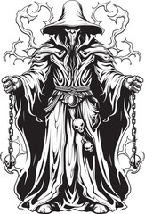 Adamantine Sorcerer Vector Logo of Avarice Avarice Arcana Iconic Emblem of Greed