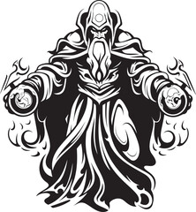 Mercenary of Wealth Vector Design of Sorcery Sorcerers Greed Emblematic Sorcerer Icon
