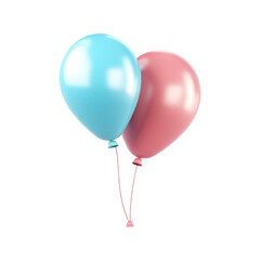 Balloons isolated on white/ transparent background